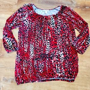 Dana Buchman medium 3/4 sleeve top